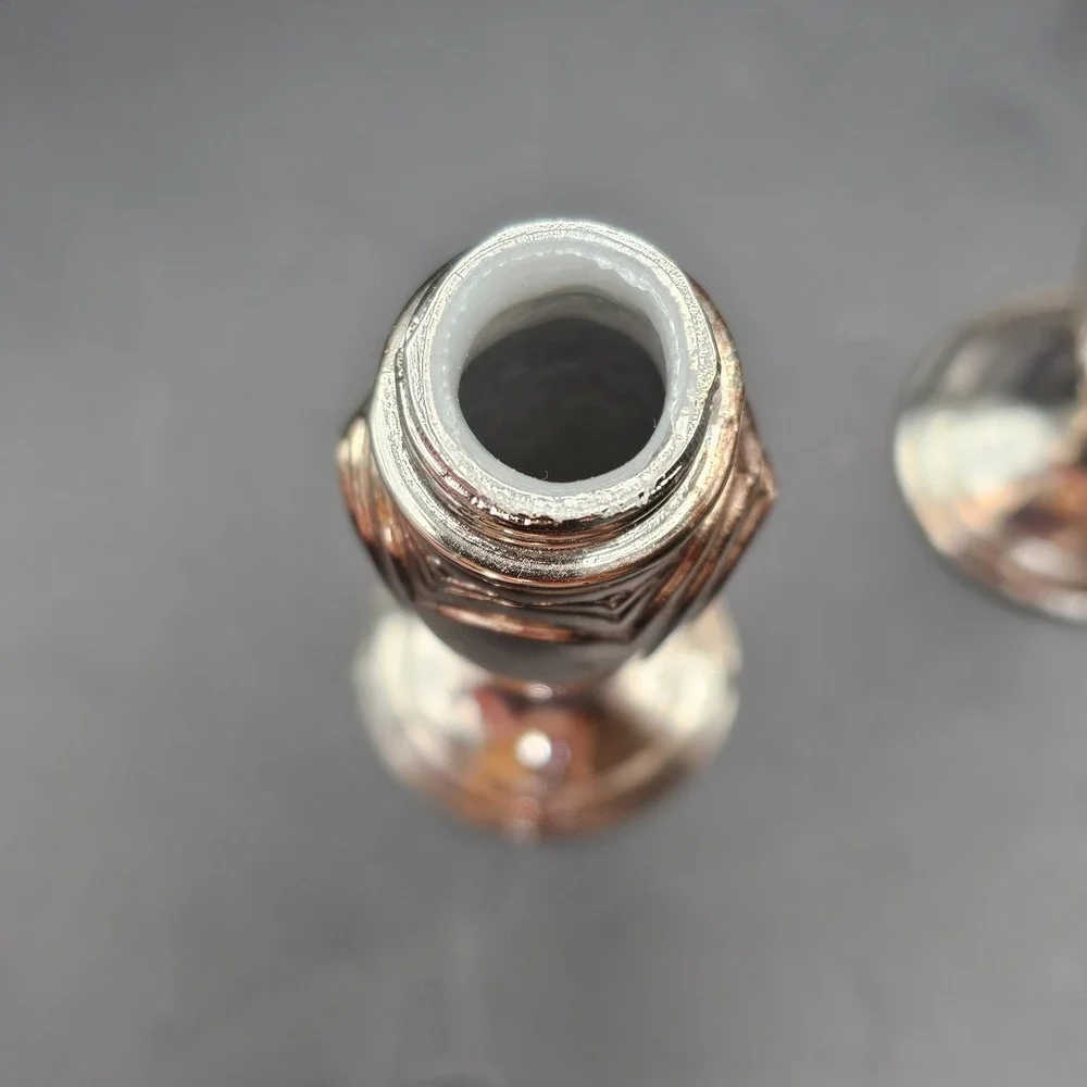 Oneida Salt Pepper Shakers Stamped Weighted 5.5in